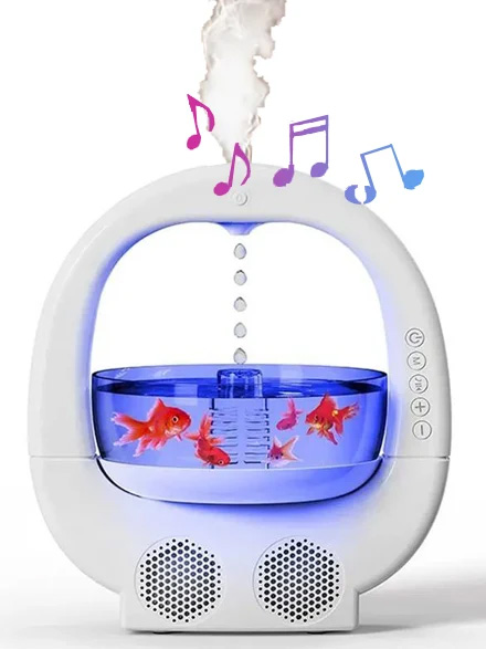 آکواریوم هوشمند چندکاره با بخور، نورپردازی و اسپیکر - Image 2